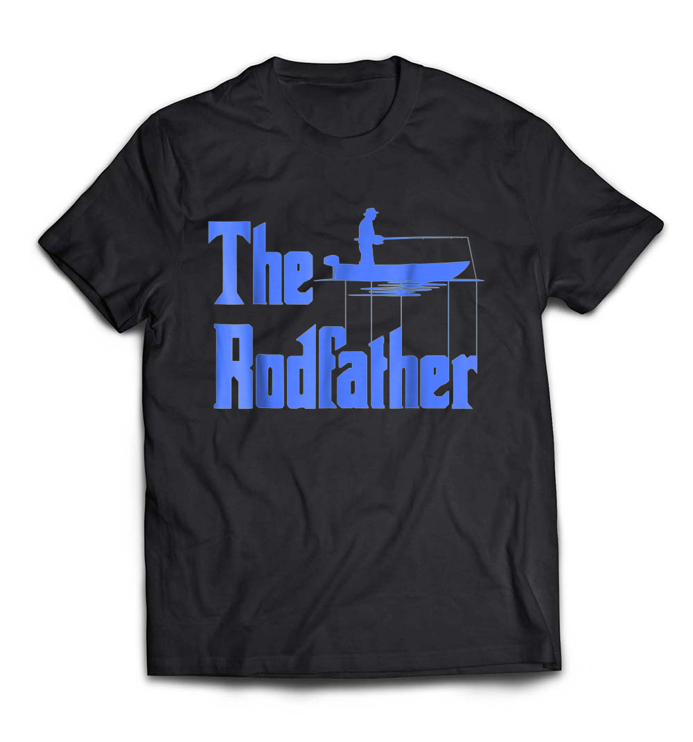 The Rodfather T-Shirt – A Humorous Fishing Tee for Passionate Anglers